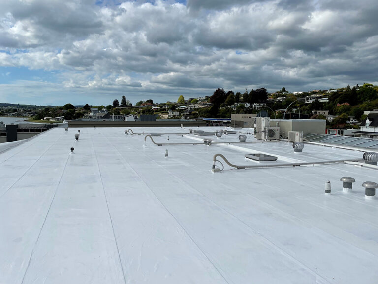 Roof Coated with Black Jack Eterna-Kote Silicone Roof Coating